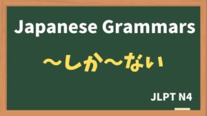 【JLPT N4 Grammar】〜しか〜ない（~shika~nai）