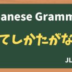 【JLPT N3 Grammar】〜てしかたがない / 〜てしょうがない（~teshikataganai / ~teshouganai）