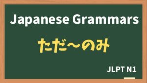 【JLPT N1 Grammar】ただ〜のみ(tada~nomi)