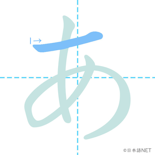 Hiragana「あ」 | NIHONGO NET