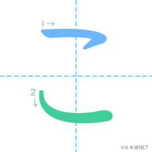 Hiragana「こ」