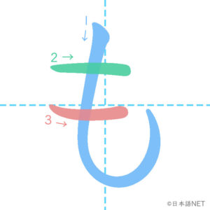 Hiragana「も」