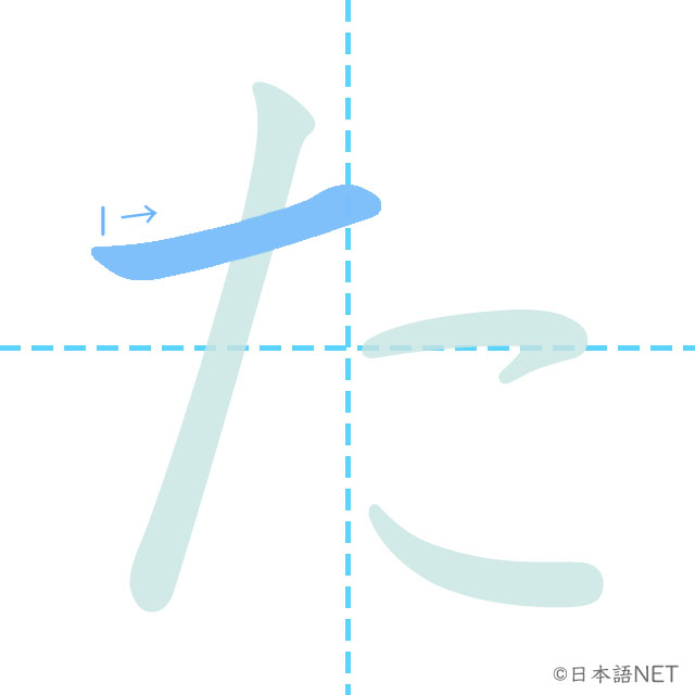 Hiragana「た」 | NIHONGO NET